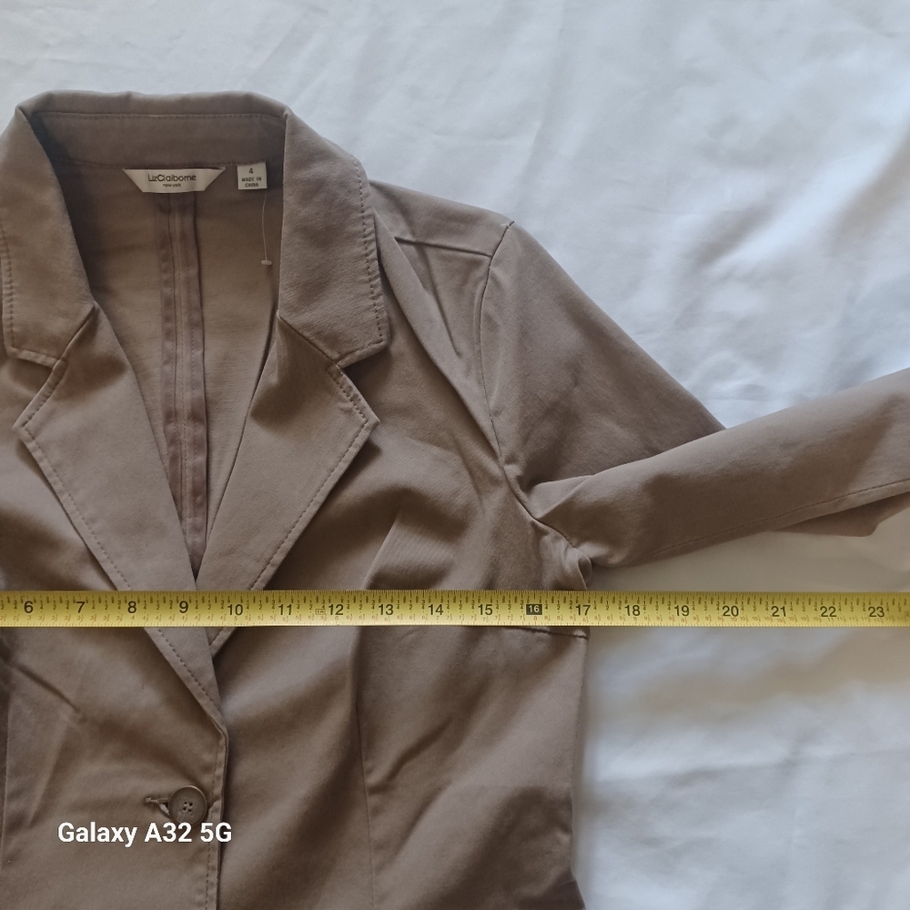 Liz Claiborne Women Size 4 Beige Blazer - Picture 12 of 15